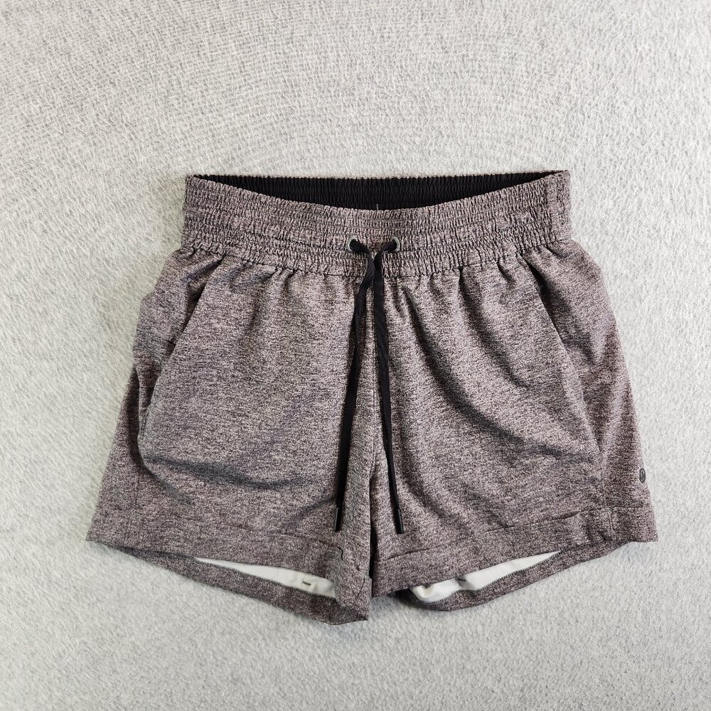 Lululemon Shorts Womens 2 Spring Break Away II Heather Lux Multi Black Cuffed